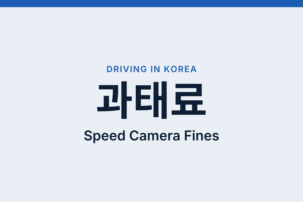 Speed Cameras in Korea: Fines, Speed Limits and Who Gets the Ticket