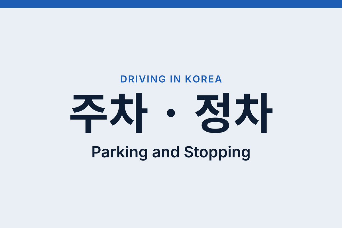 Parking in Korea: Where You Can’t Stop and What a Ticket Costs
